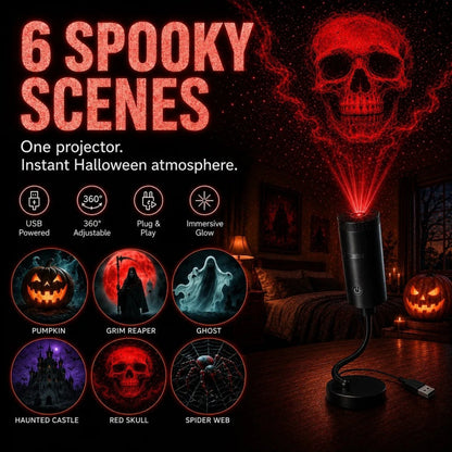 🎄👻 ✨ 60,000+ Sold — Plug & Play HD Holiday Projector for Christmas & Halloween Decor