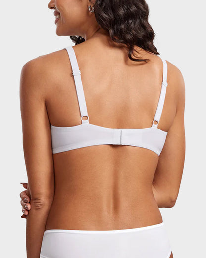 Supportive Underwire Non-Padded Demi Cup Bra