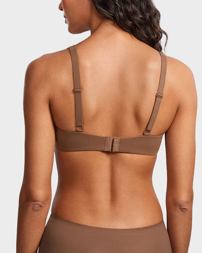 Supportive Underwire Non-Padded Demi Cup Bra