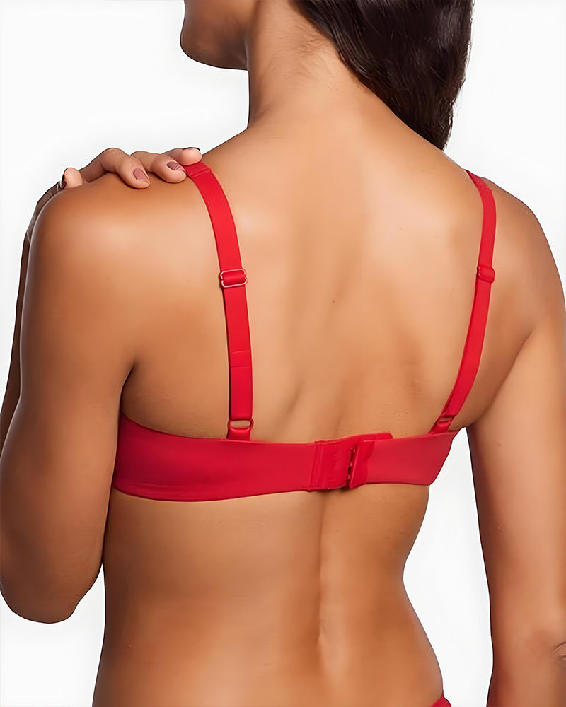 Supportive Underwire Non-Padded Demi Cup Bra