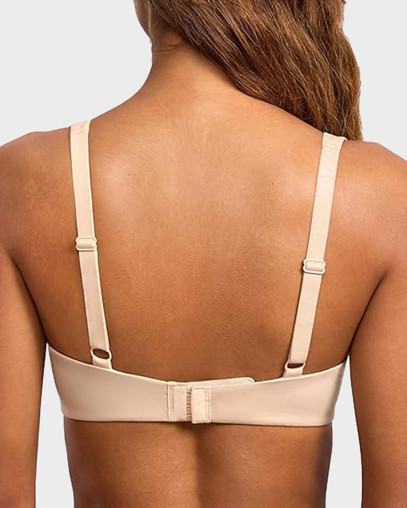 Supportive Underwire Non-Padded Demi Cup Bra