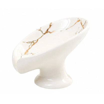 Ceramic Self-Draining Leaf Soap Dish